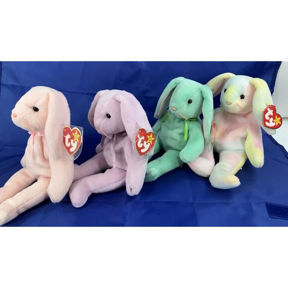 Ty Beanie Babies Bunny Bundle (4pcs) Hippie, Hippity, Hoppity, And Floppity. - Picture 3 of 16